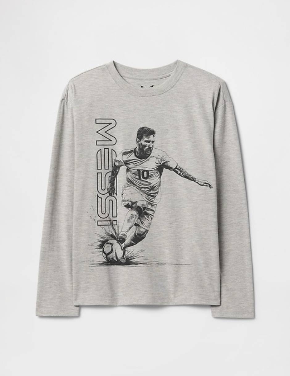 PLAYERA GAP 681821 UNISE, 6-7 AÑOS, GRIS