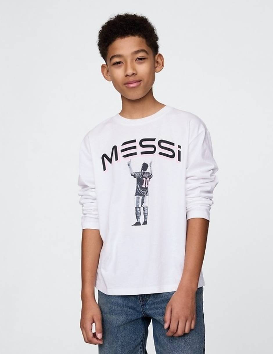 Playera Messi manga larga unisex Playera Messi manga larga unisex