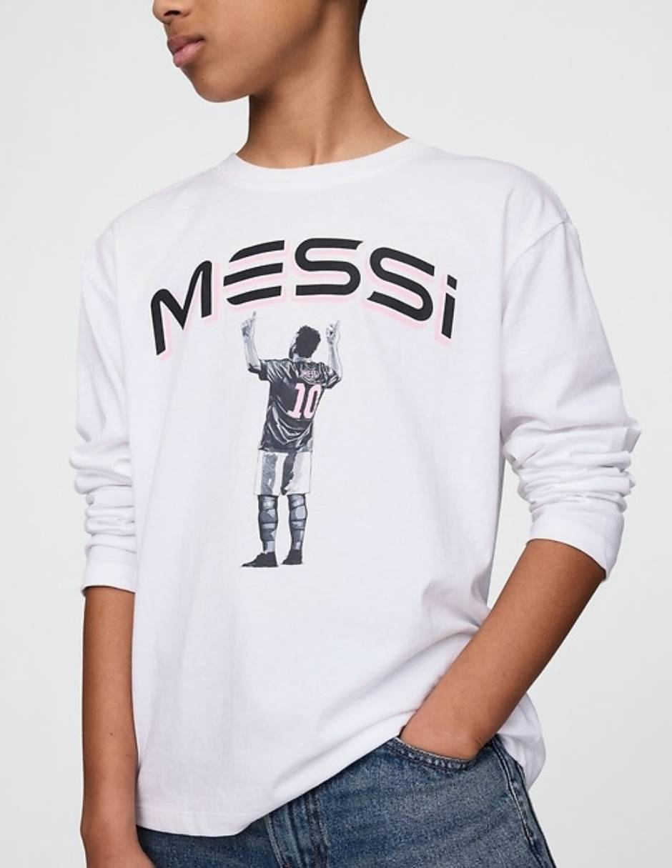 Playera Messi manga larga unisex 3