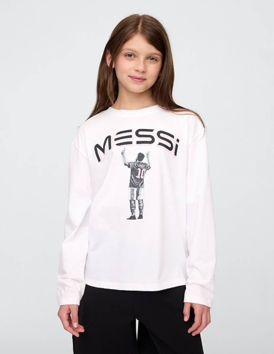 Playera Messi manga larga unisex 4