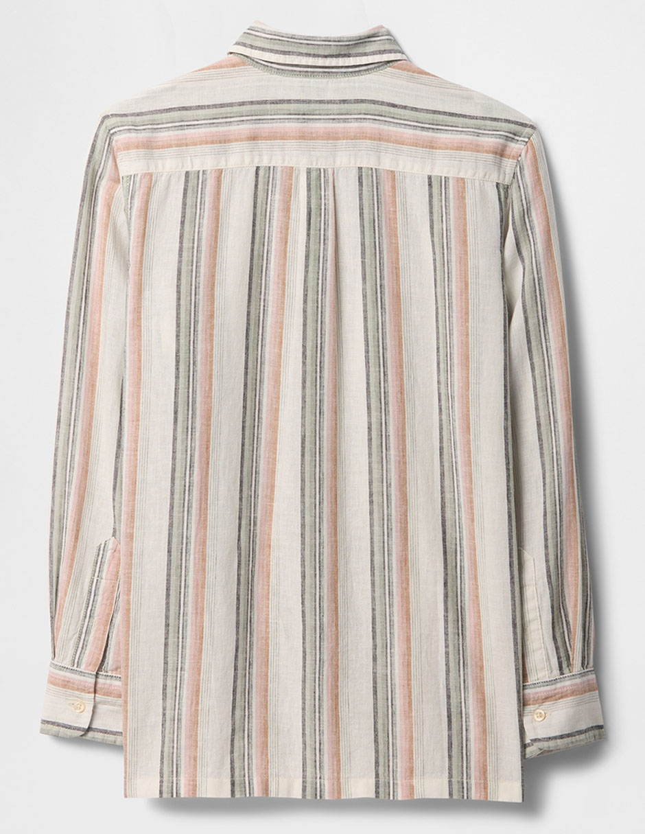 Camisa casual de lino manga larga para niño 2