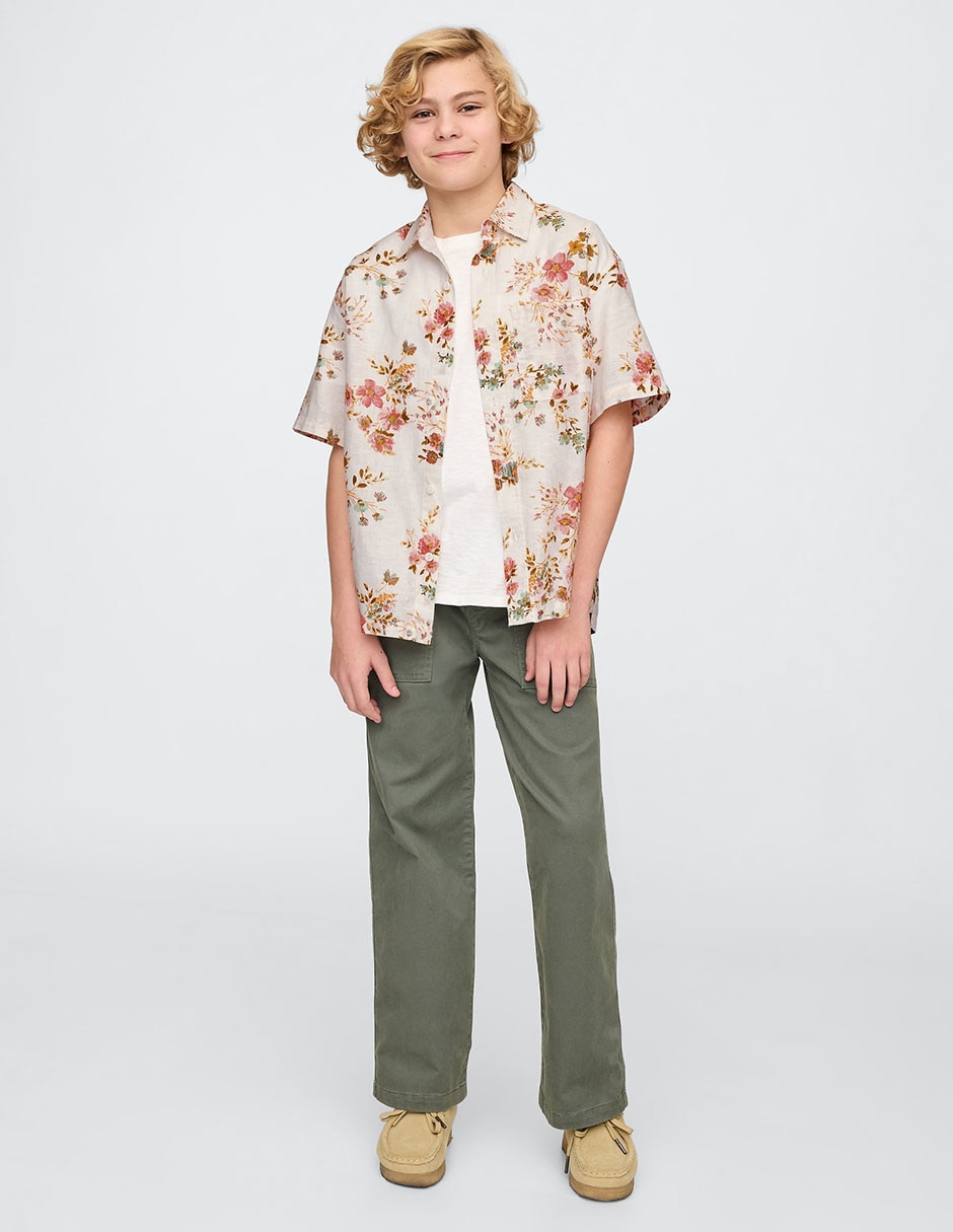 Camisa casual de algodón manga corta para niño 2