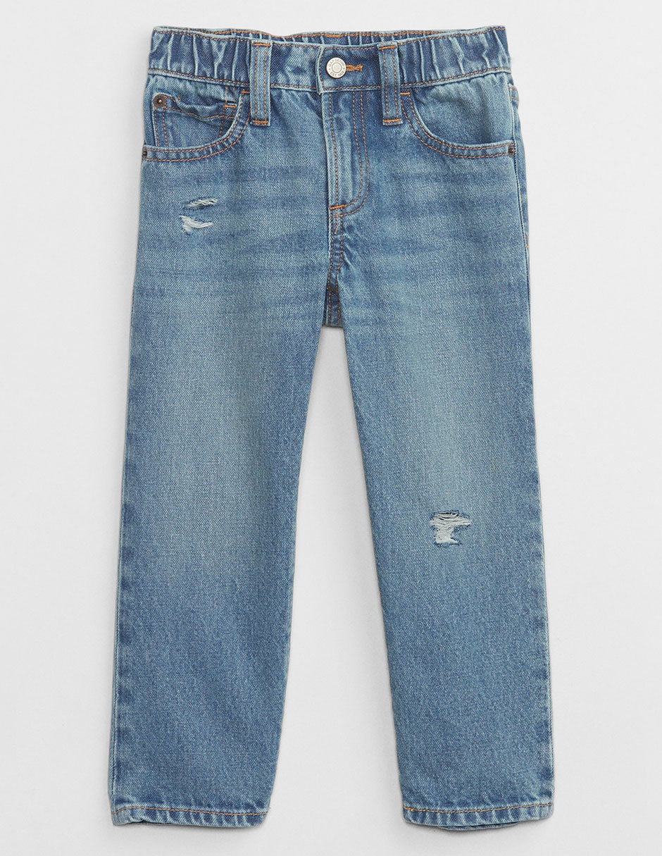 Jeans relaxed straight deslavado para niño