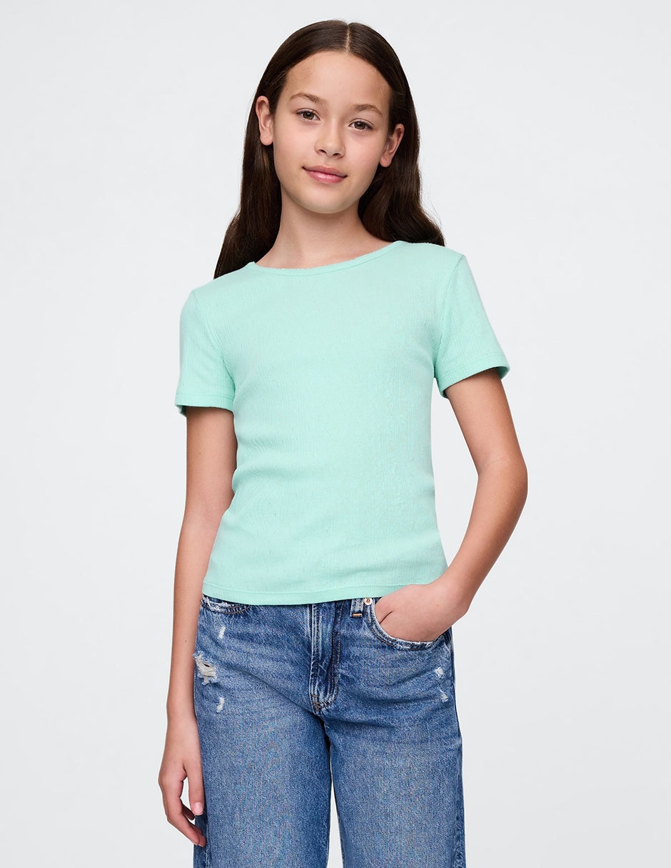 PLAYERA GAP 741418 NIÑ, 8 AÑOS, TURQUESA