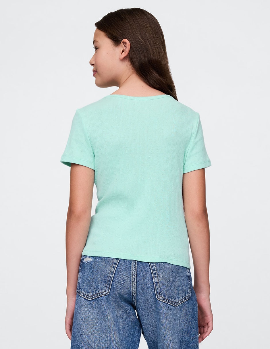 PLAYERA GAP 741418 NIÑ, 8 AÑOS, TURQUESA