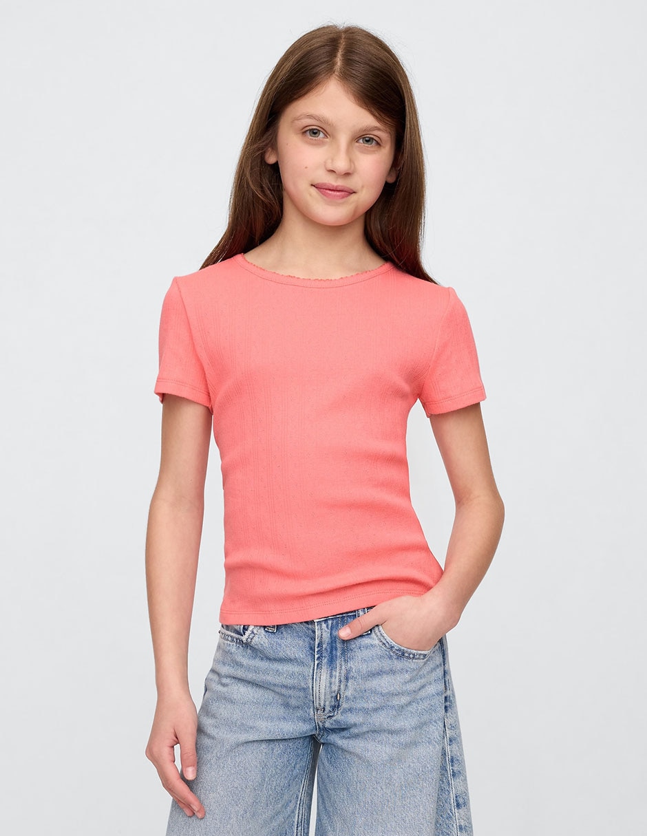 Playera manga corta para niña