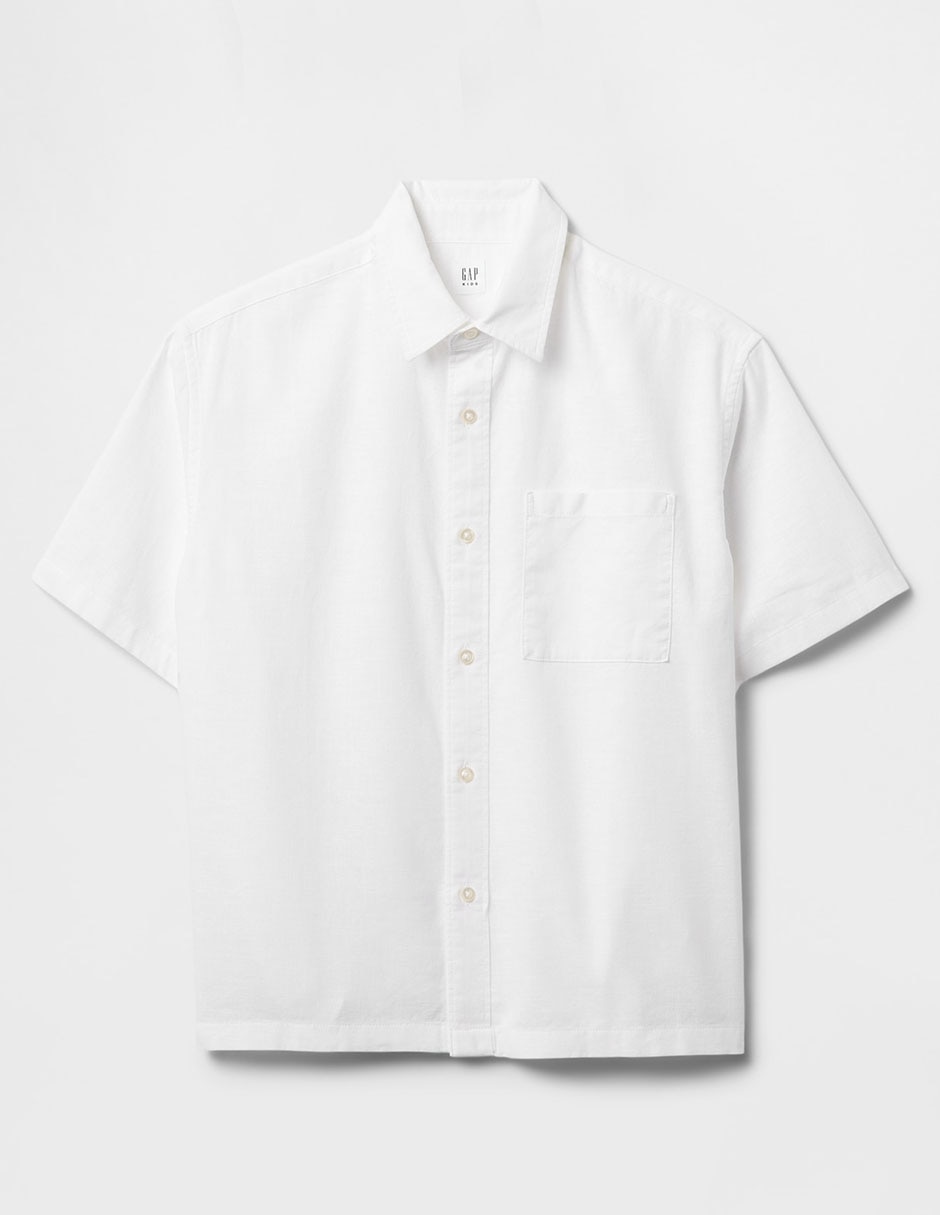 CAMISA GAP 707785 NIÑO, 10 AÑOS, BLANCO
