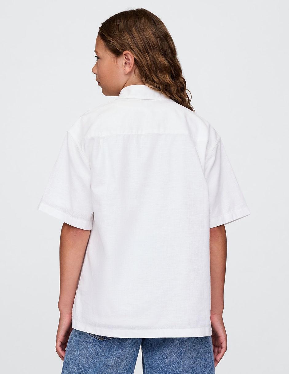 CAMISA GAP 707785 NIÑO, 10 AÑOS, BLANCO