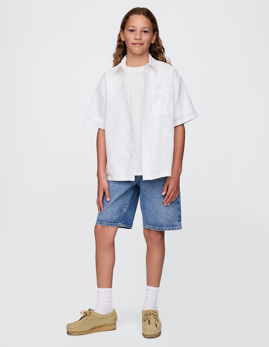 CAMISA GAP 707785 NIÑO, 10 AÑOS, BLANCO