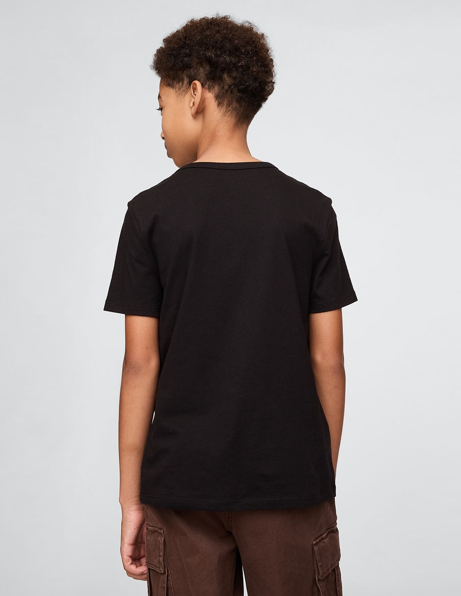 PLAYERA GAP 708411 NIÑO REG, XG, NEGRO