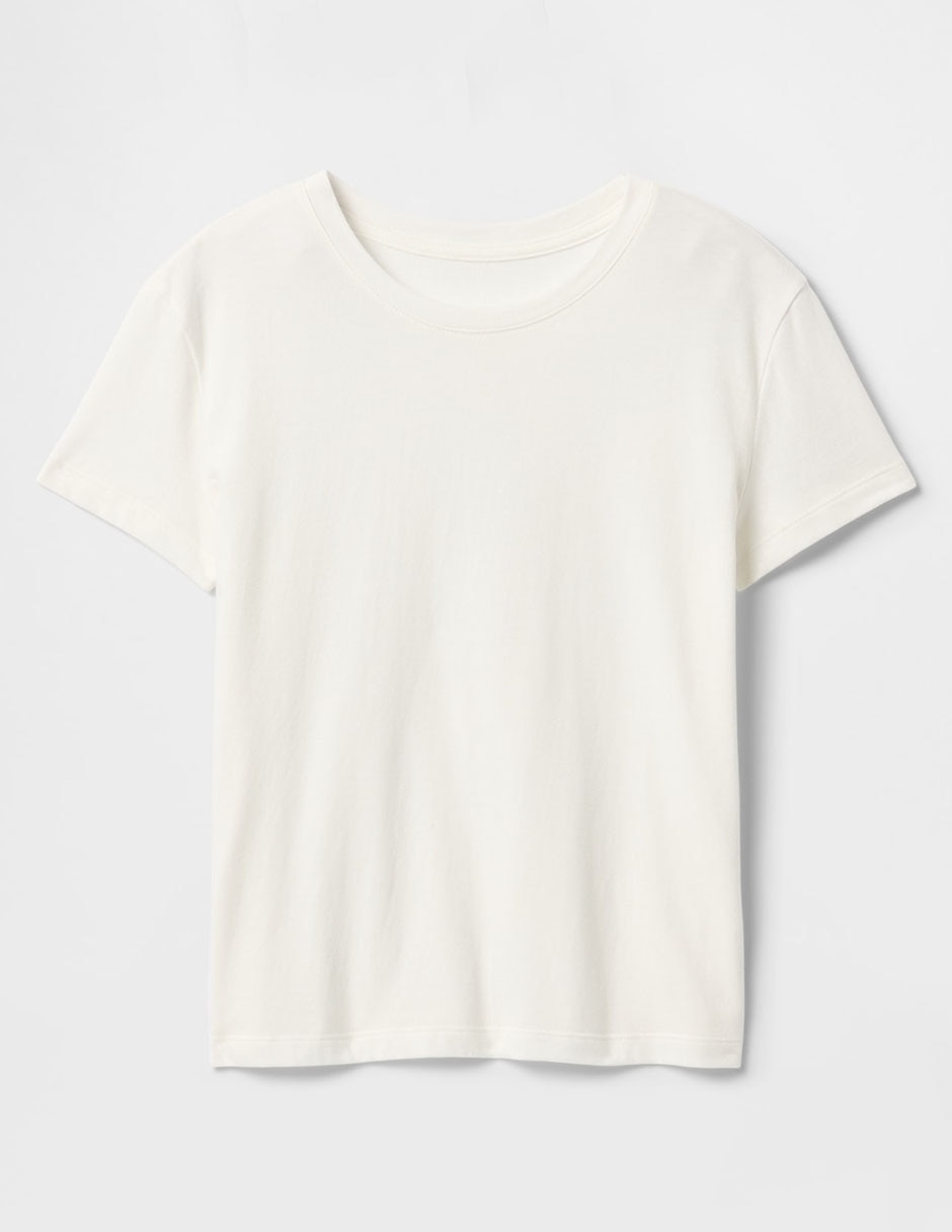 PLAYERA GAP 716729 NIÑA, 8 AÑOS, BLANCO
