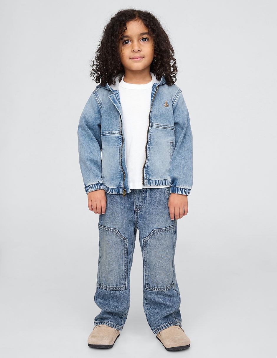 Jeans straight deslavado para niño 1