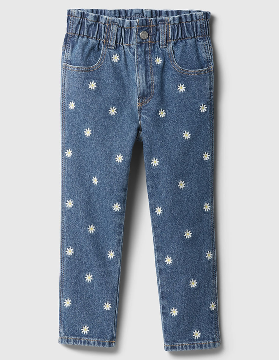 Jeans slim lavado medio para niña Jeans slim lavado medio para niña