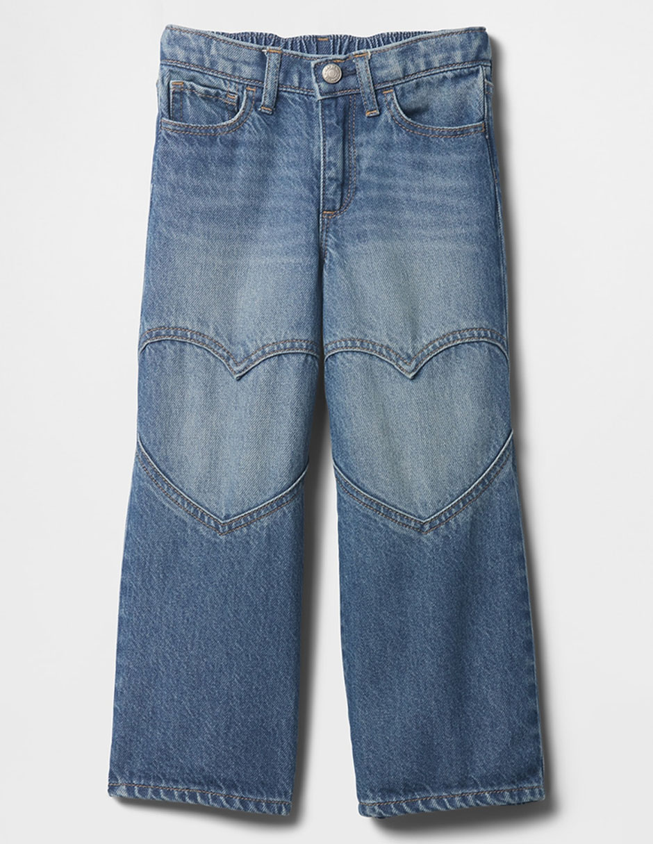 Jeans baggy lavado desgastado para niña Jeans baggy lavado desgastado para niña