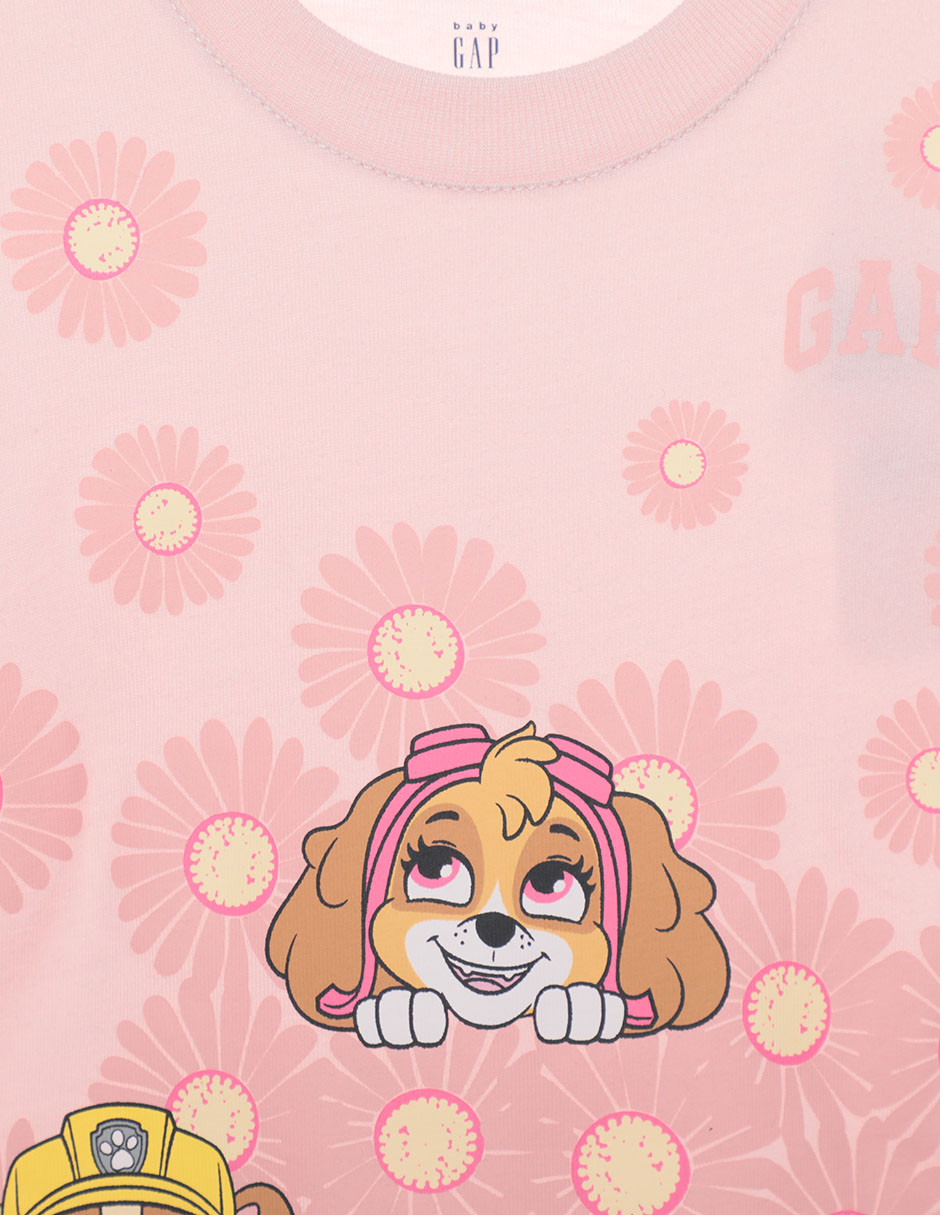 Playera Paw Patrol manga corta para bebé niña 3