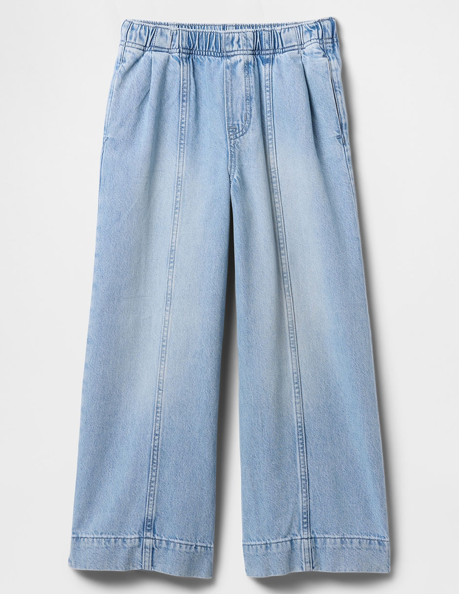 Jeans relaxed amplio lavado claro para niña 2