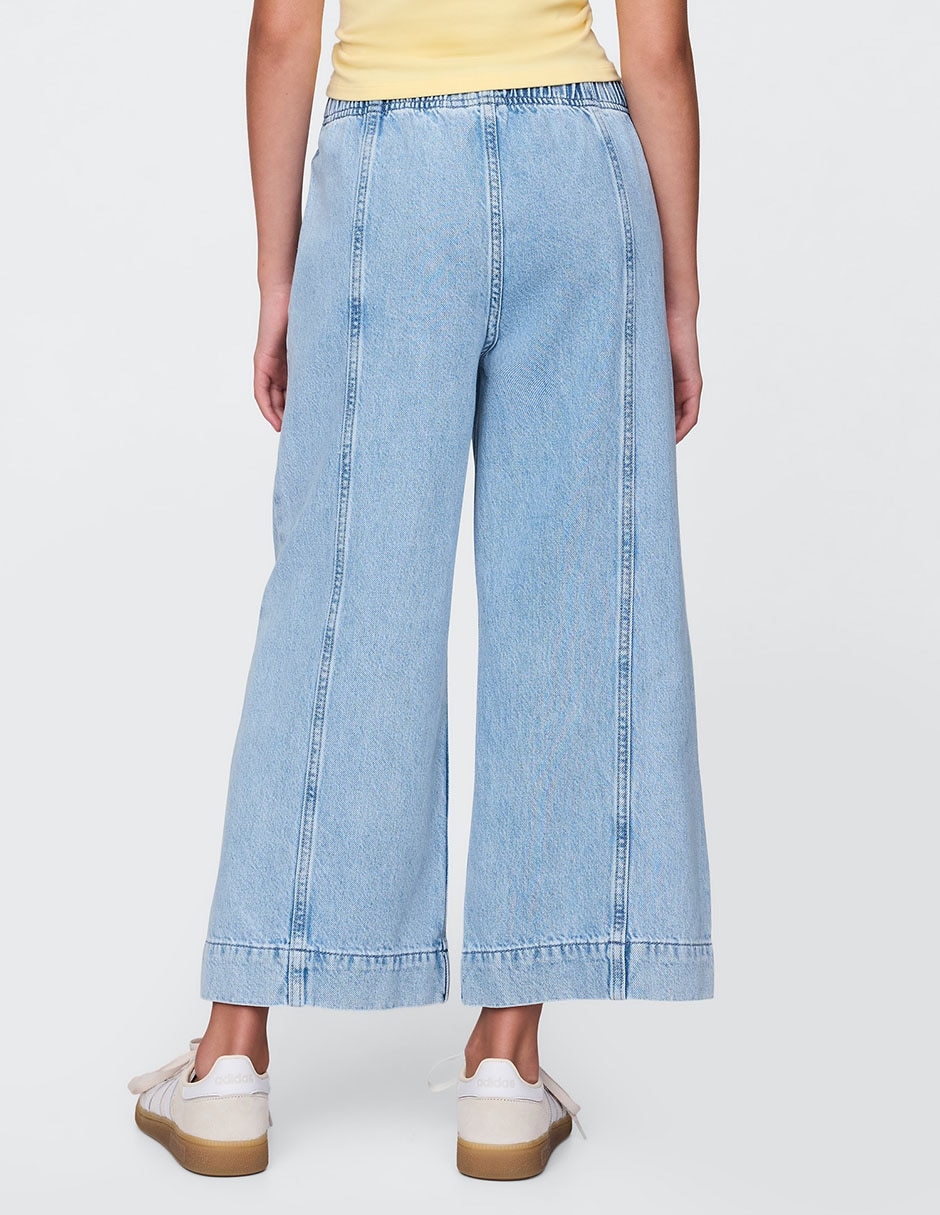Jeans relaxed amplio lavado claro para niña 4