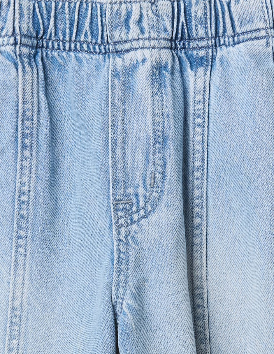 Jeans relaxed amplio lavado claro para niña 5