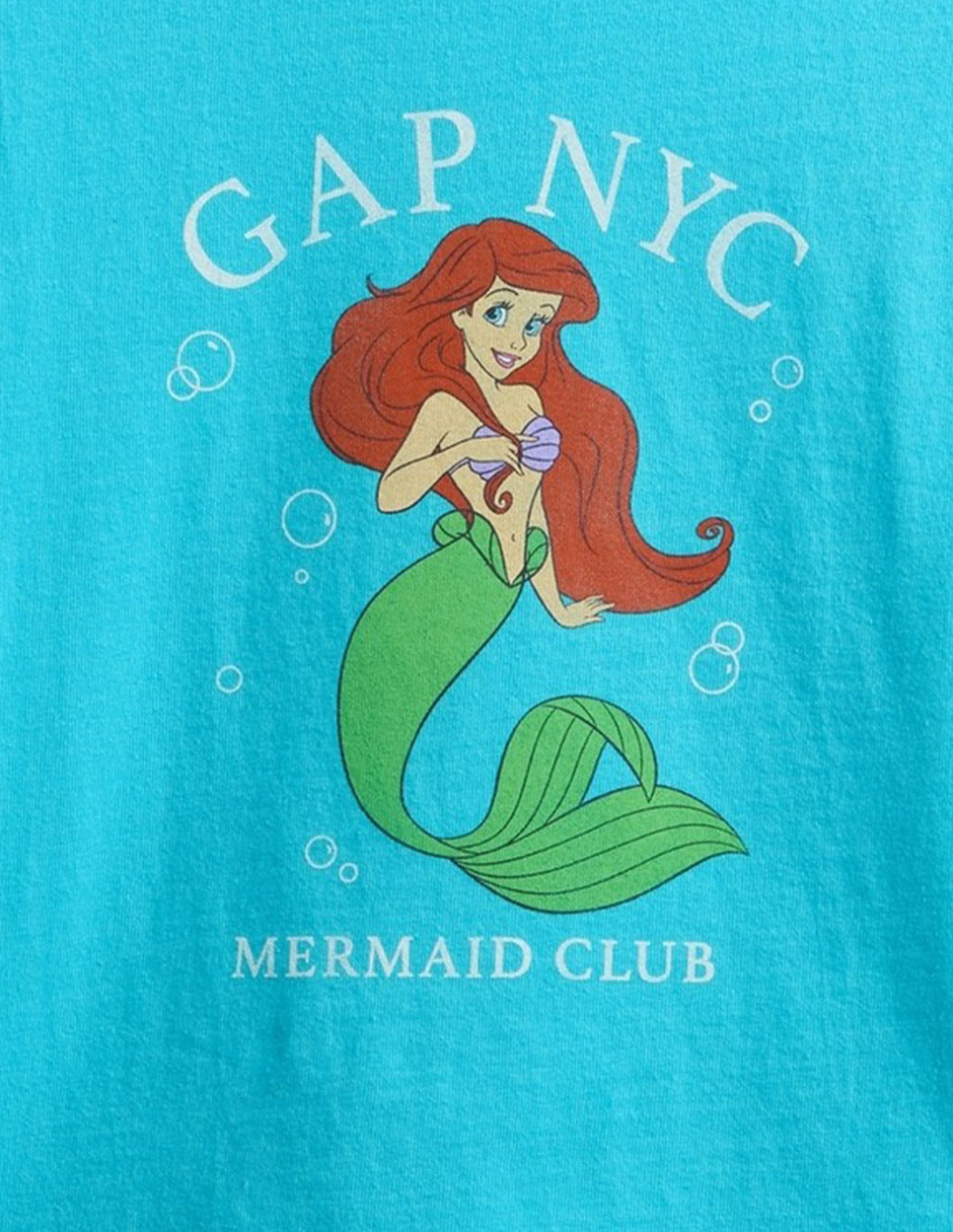 Playera La Sirenita manga corta para niña 3