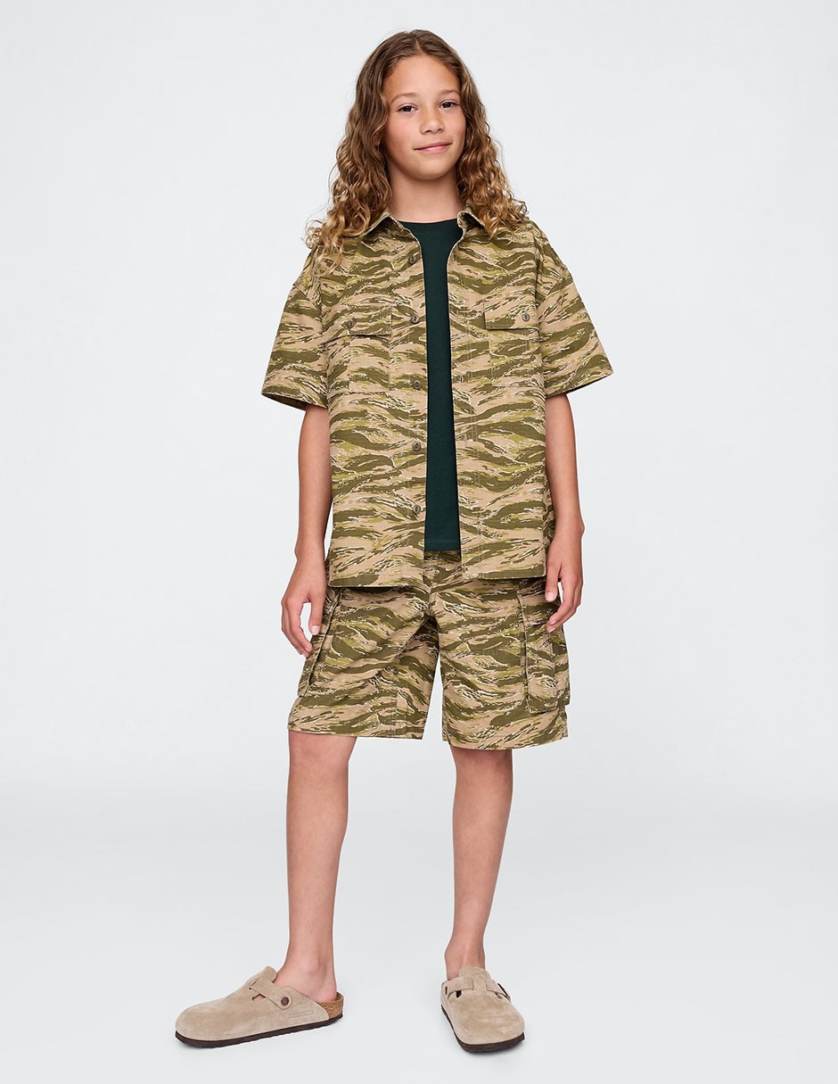 Camisa casual de algodón manga corta para niño 2