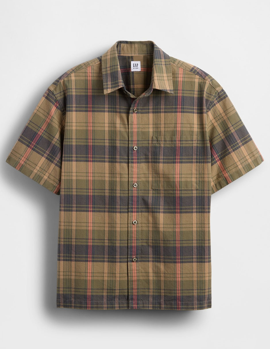Camisa casual de algodón manga corta para niño 2