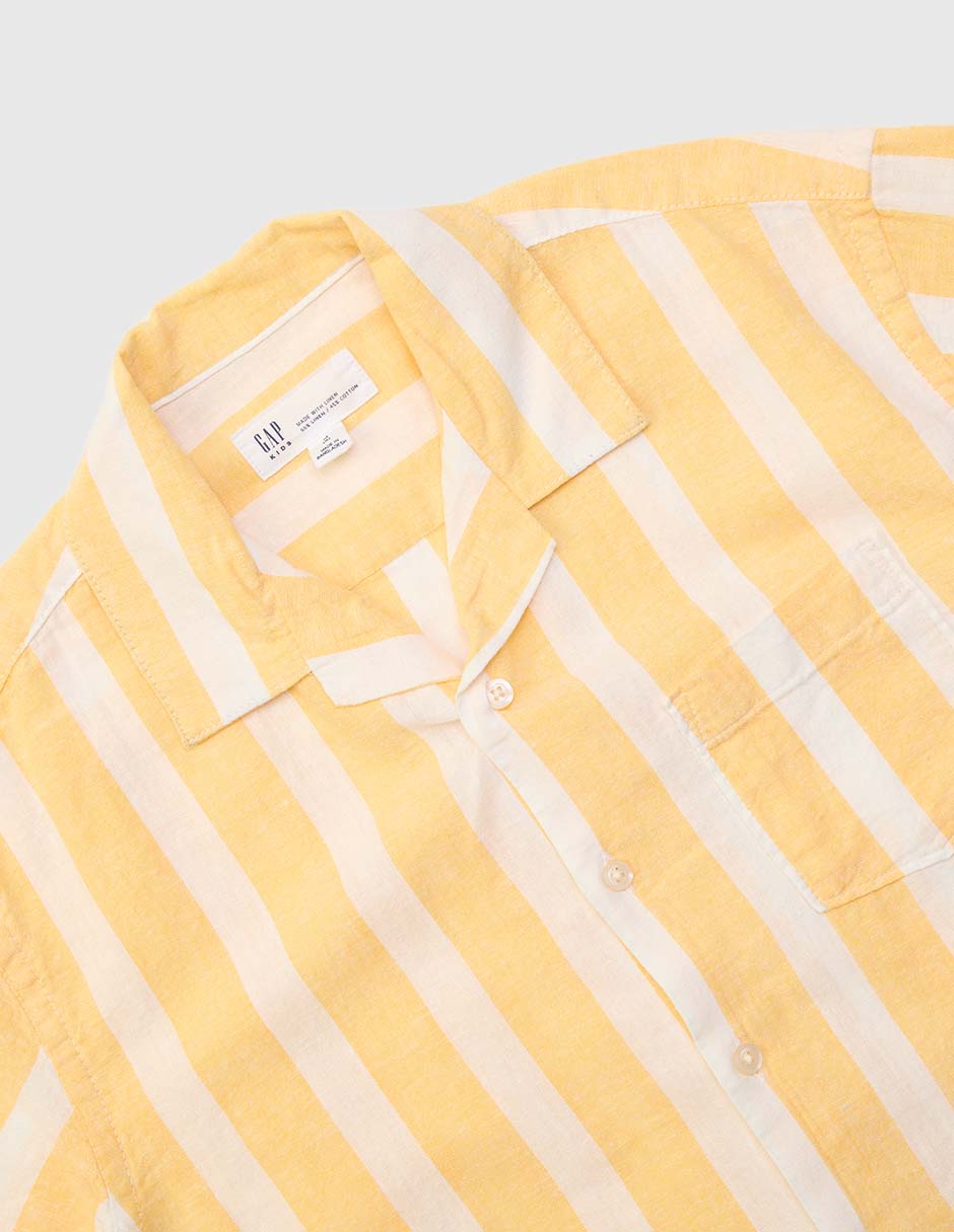Camisa casual de algodón manga corta para niño 3