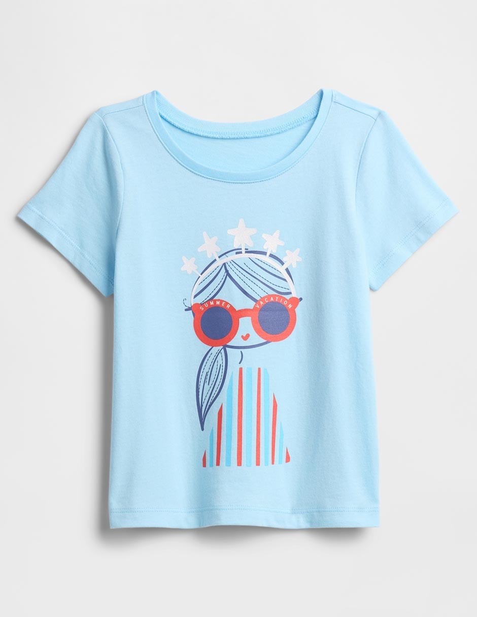 Playera manga corta para bebé niña Playera manga corta para bebé niña