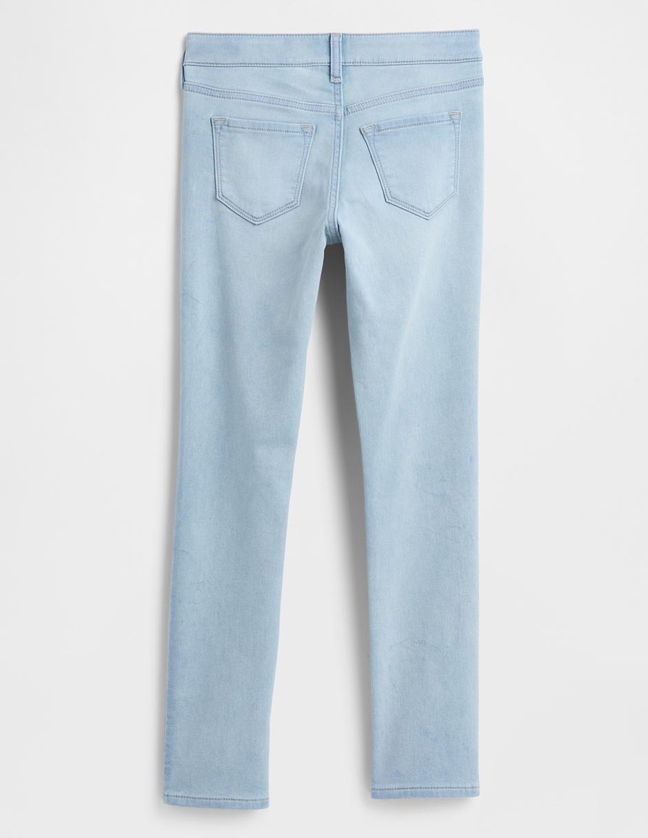 Jeans skinny lavado claro para niña 2