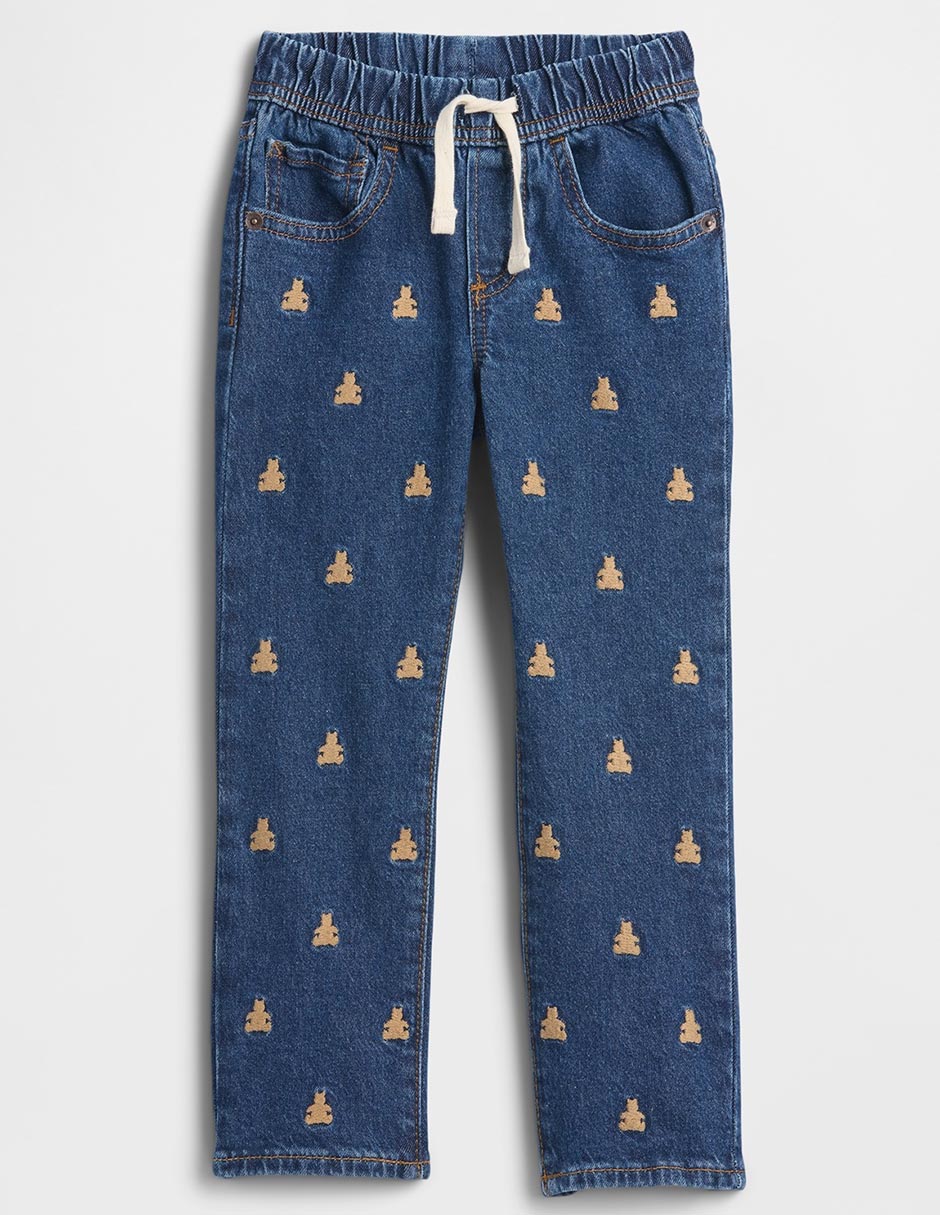 Jeans straight lavado medio para niño