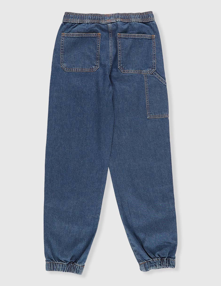 Jeans jogger straight lavado medio para niño 2