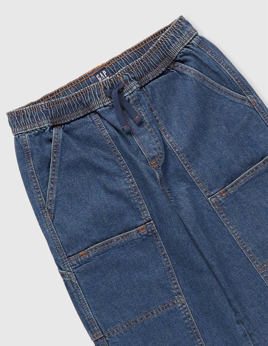 Jeans jogger straight lavado medio para niño 3