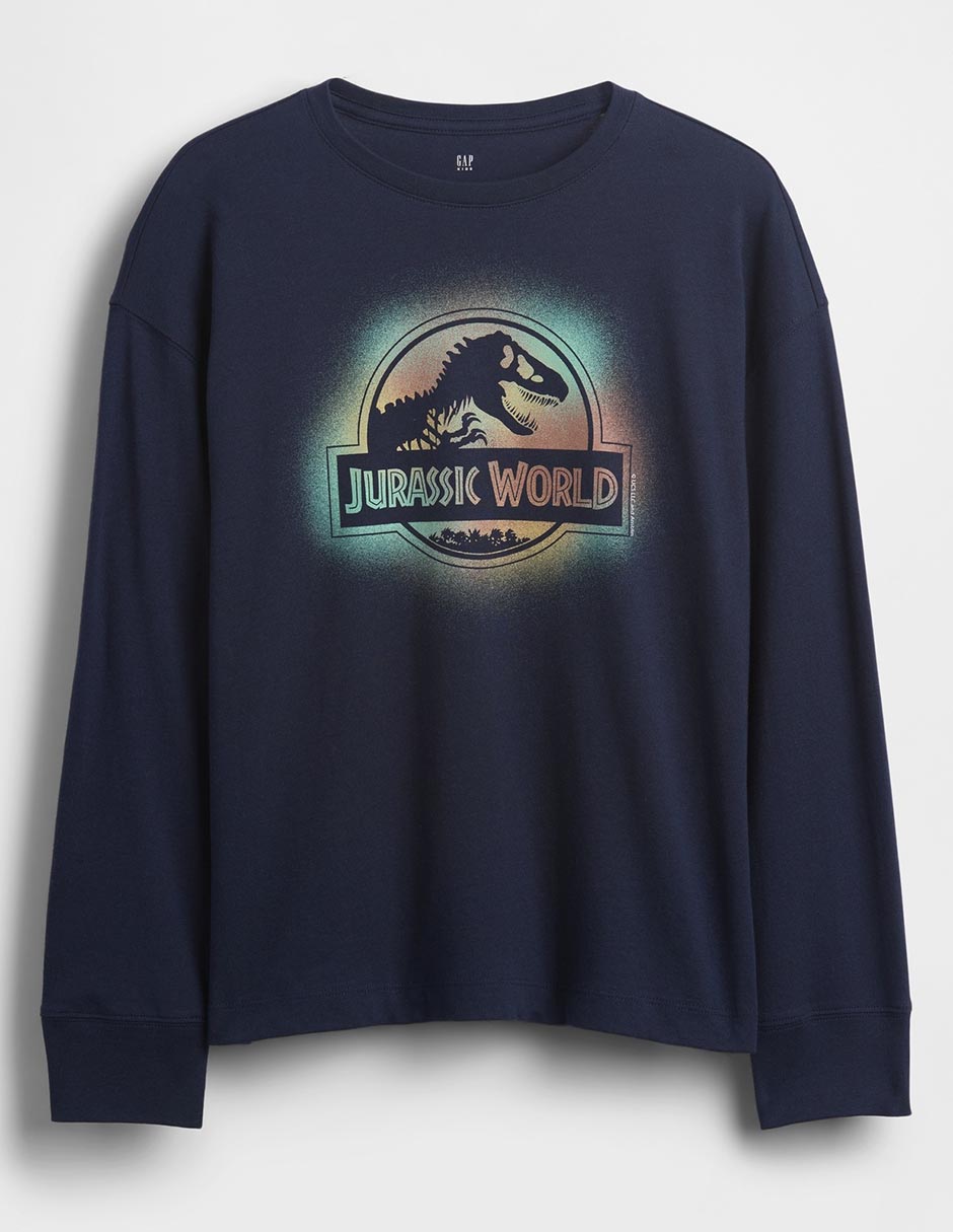 Playera Jurassic World manga larga para niño 1