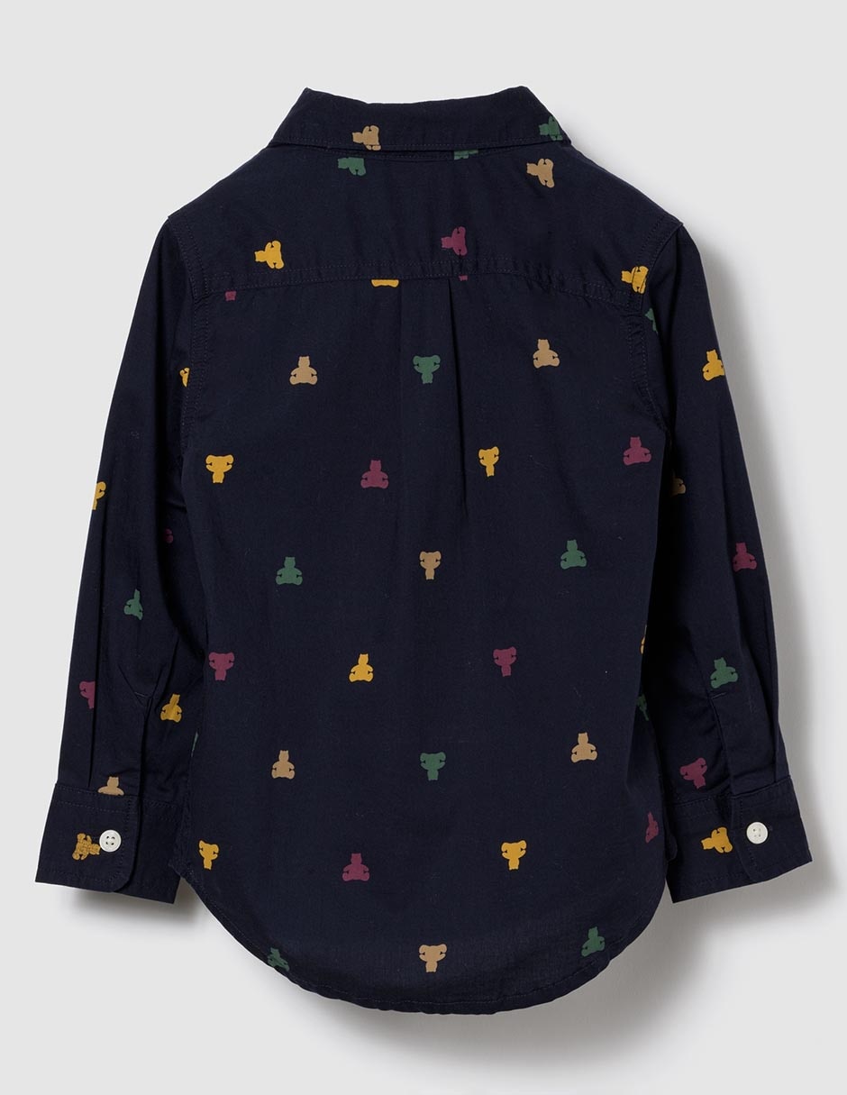 Camisa casual de algodón manga larga para niño 2