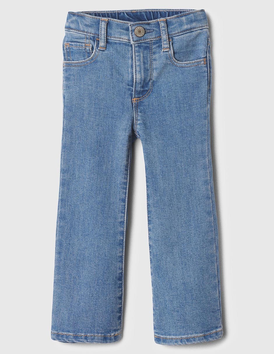 Jeans straight lavado claro para niña