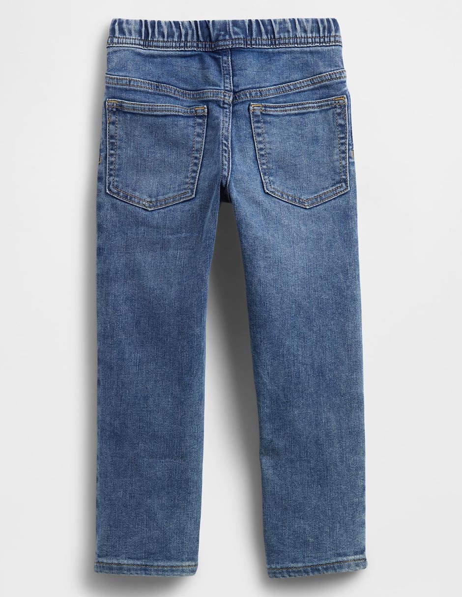 Jeans straight Mickey Mouse deslavado para niño 2