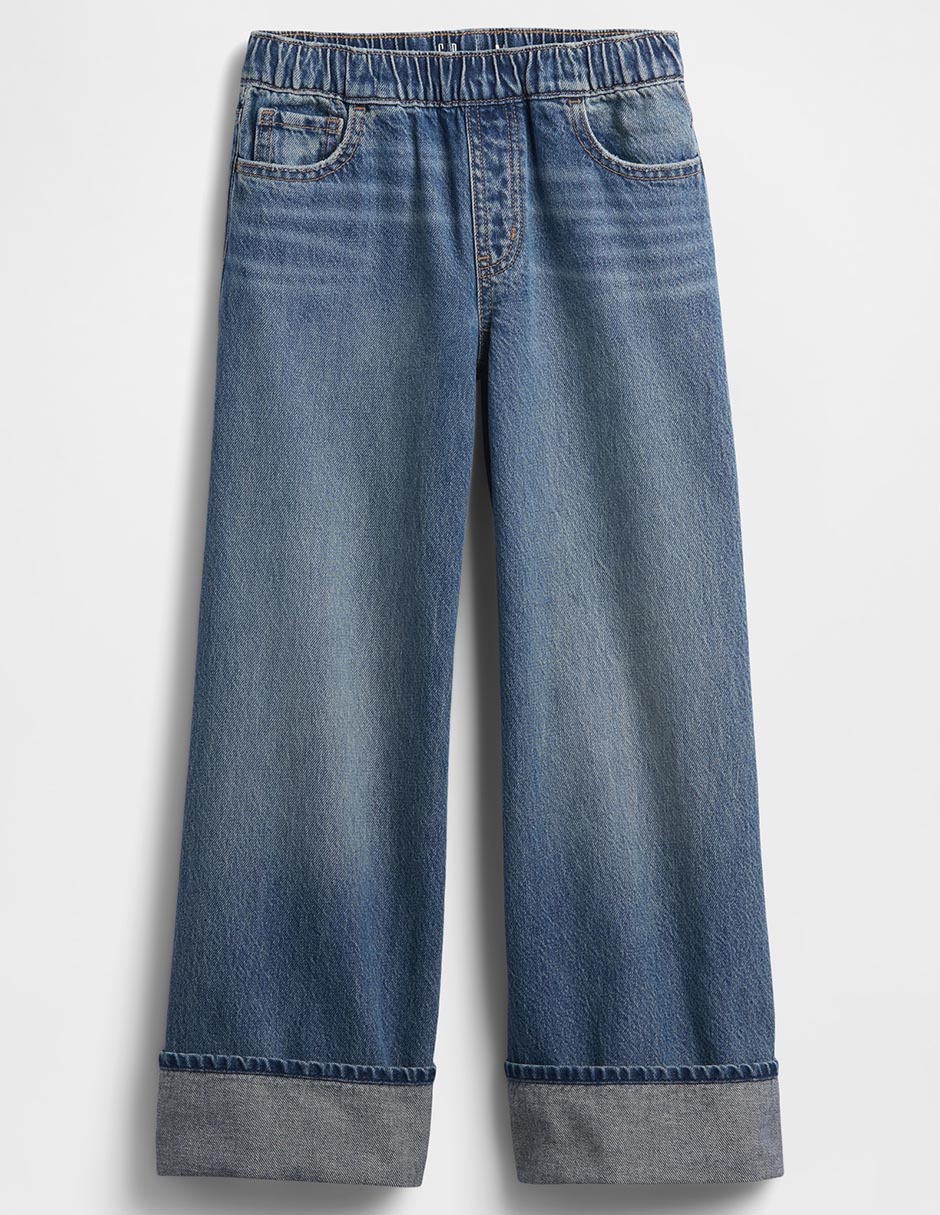 Jeans relaxed baggy lavado medio para niña 2