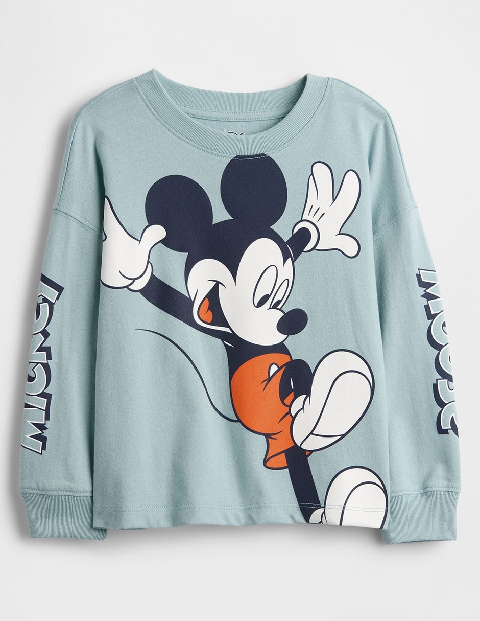 Playera Mickey Mouse manga larga para niño