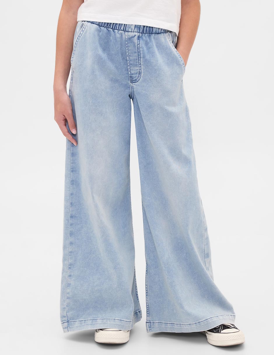 Jeans baggy lavado claro para niña