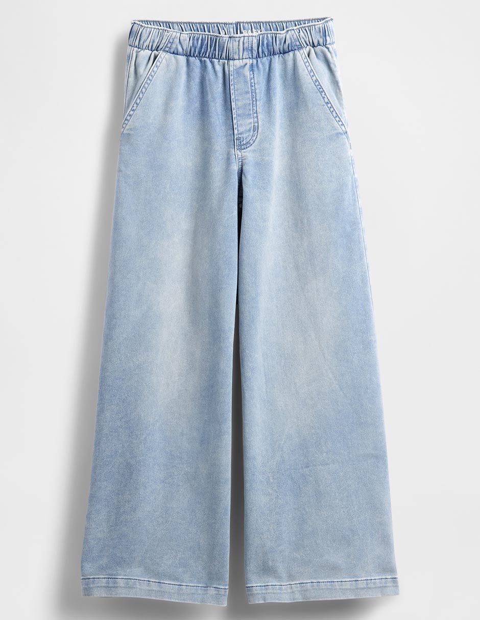 Jeans baggy lavado claro para niña 2
