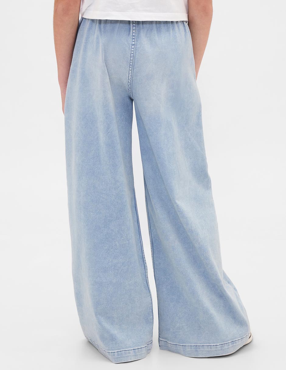 Jeans baggy lavado claro para niña 4