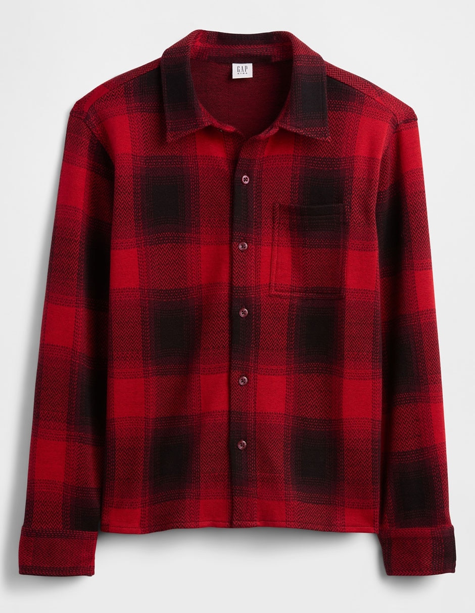 Camisa casual de algodón manga larga para niño 2