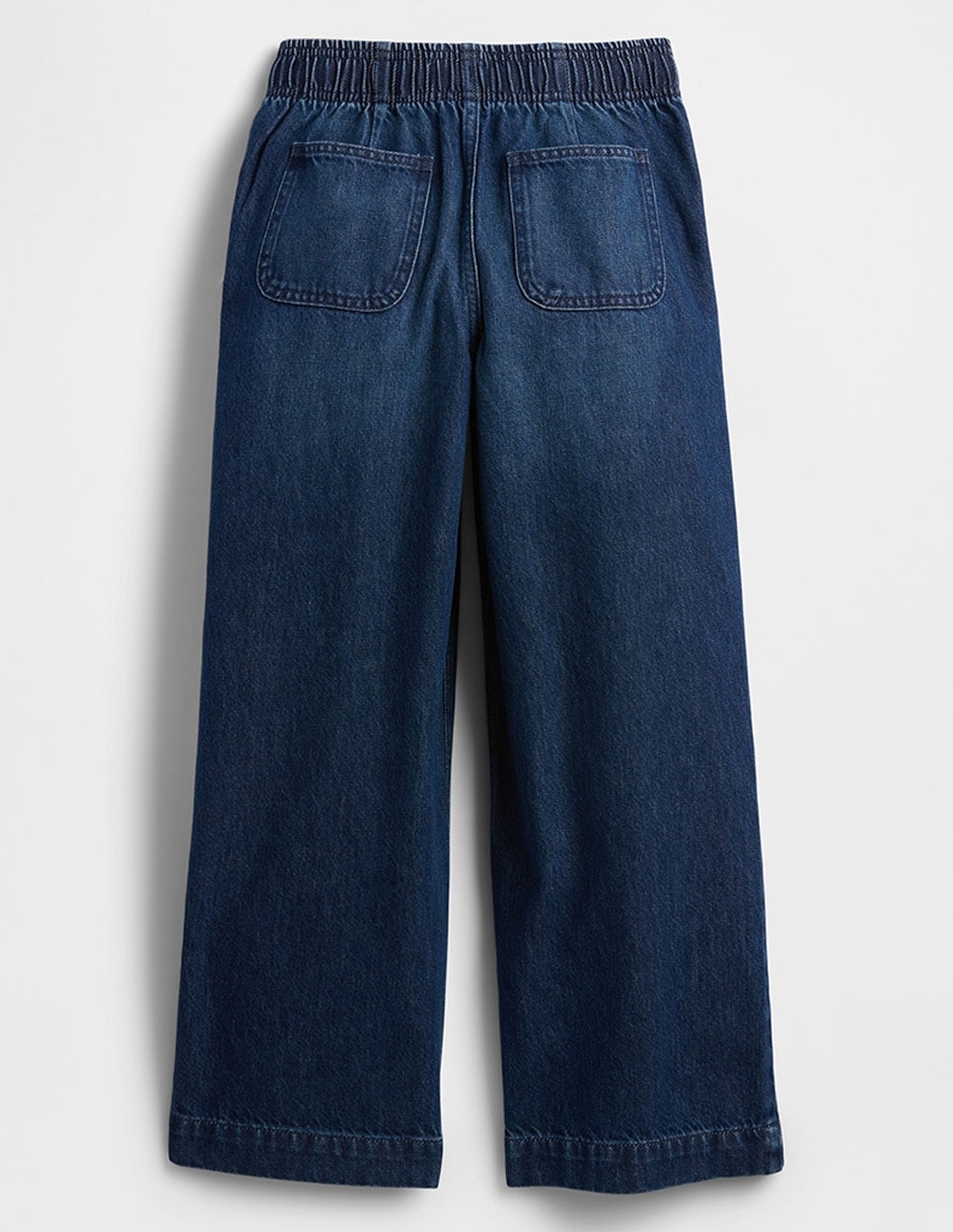 Jeans straight lavado obscuro para niña 2