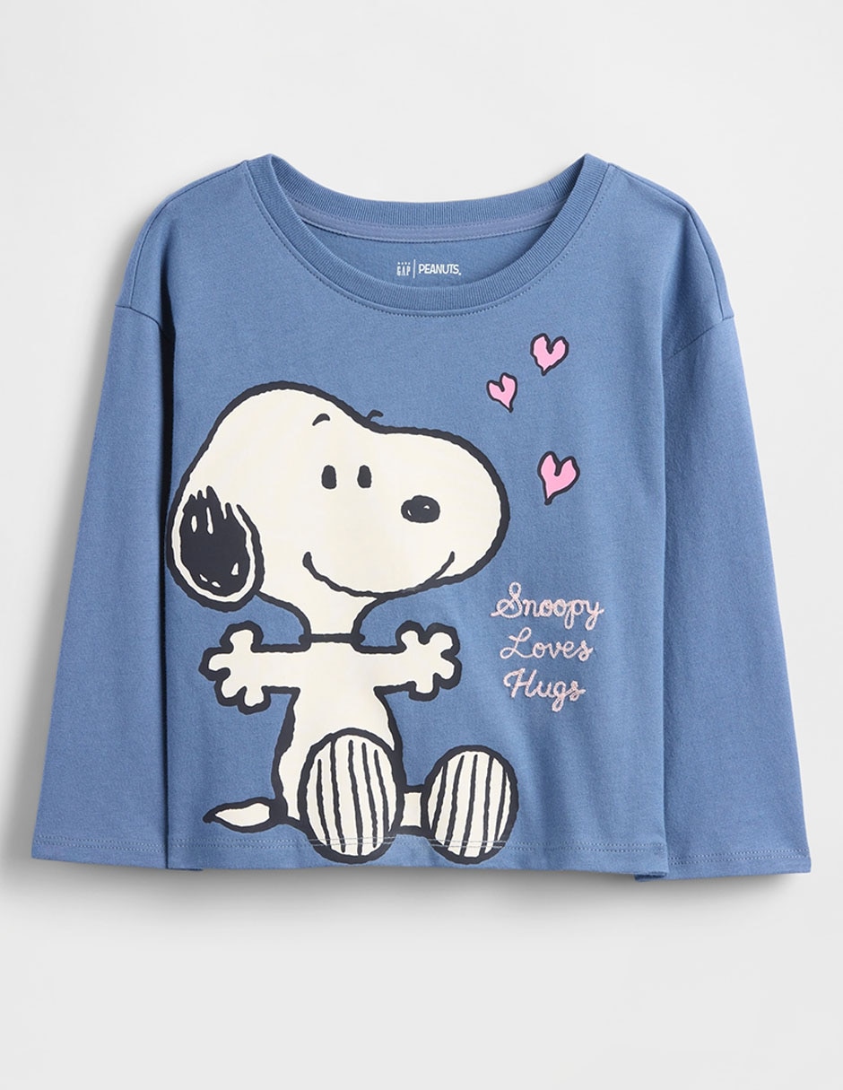 Playera Snoopy manga larga para bebé niña Playera Snoopy manga larga para bebé niña