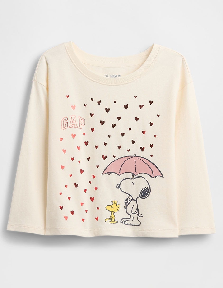 Playera Snoopy manga larga para bebé niña Playera Snoopy manga larga para bebé niña