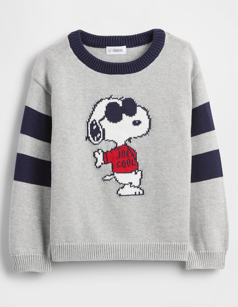 Suéter cuello a contraste Peanuts para niño