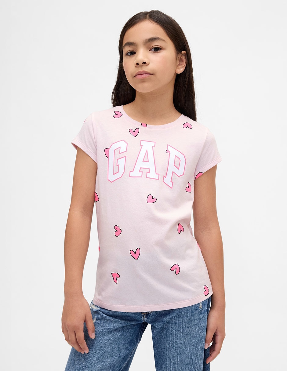 Playera manga corta para niña
