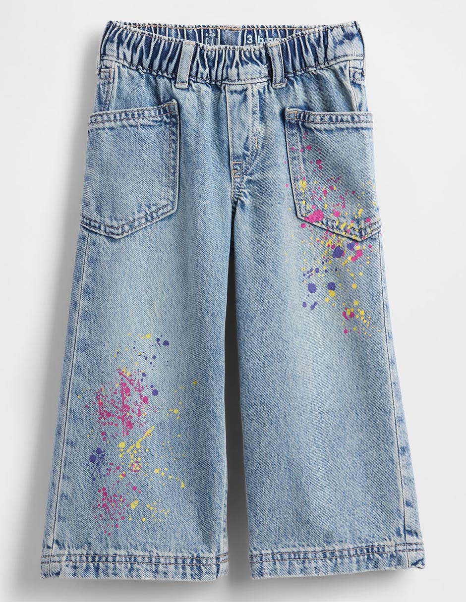 Jeans relaxed baggy lavado claro para niña Jeans relaxed baggy lavado claro para niña
