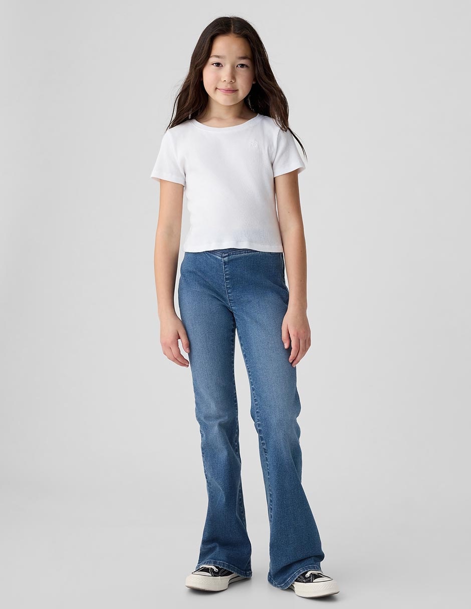 Jeans flare deslavado para niña 3