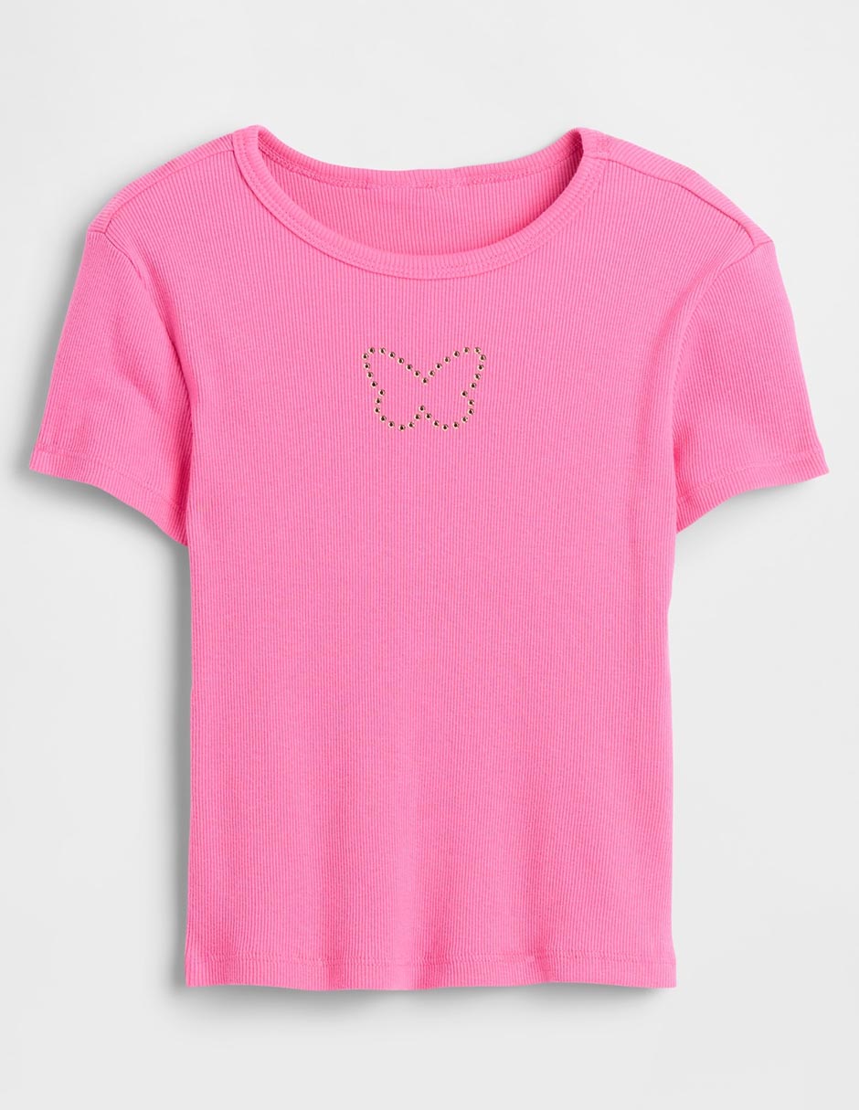 Playera manga corta para niña