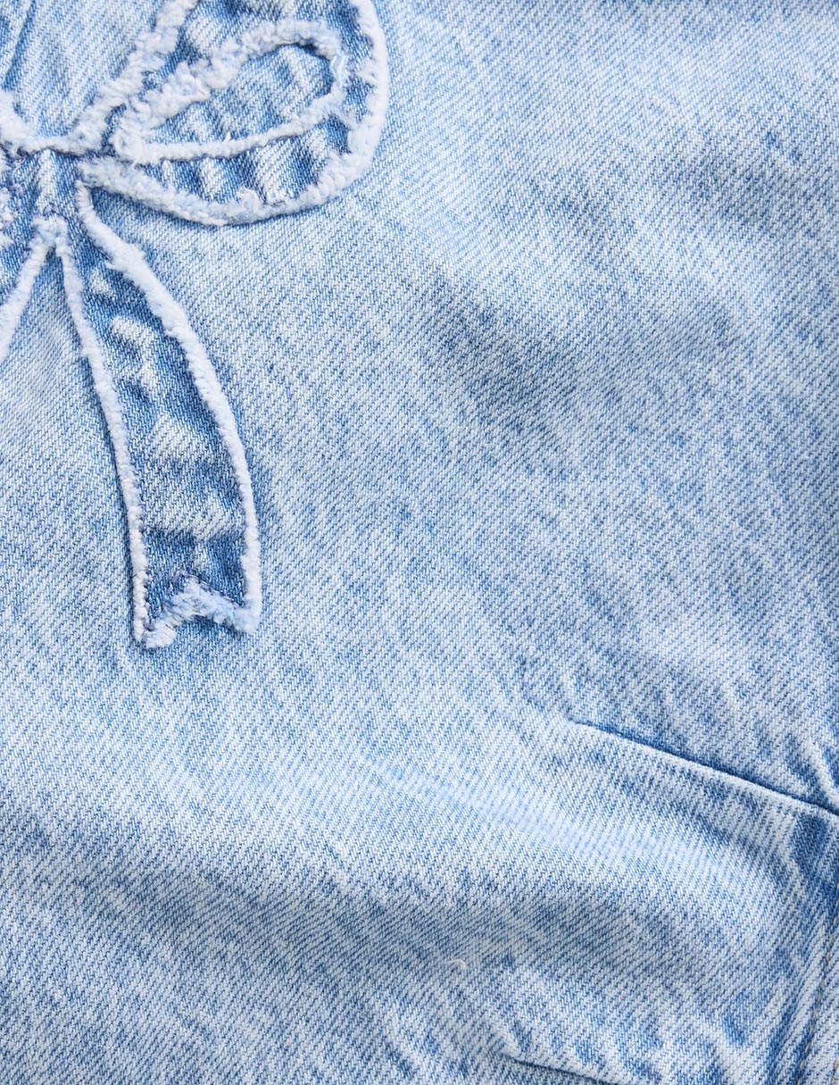 Jeans baggy lavado claro para niña 3